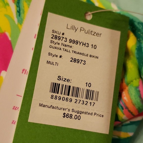 Lilly pulitzer Guava tall triangle top - Picture 6 of 6